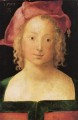 Face à une jeune fille avec un béret rouge Albrecht Dürer
